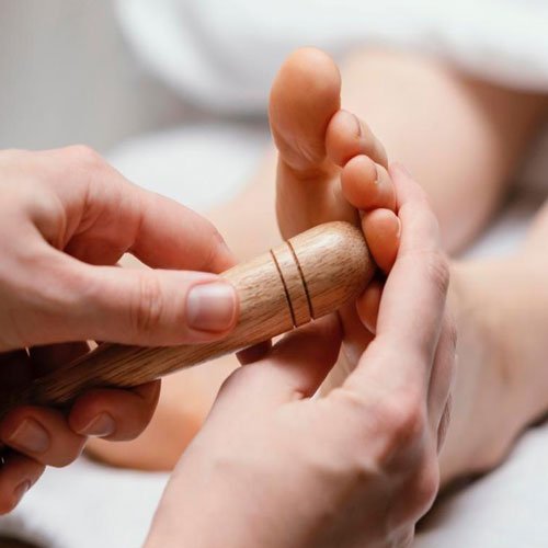 Foot reflexology massage